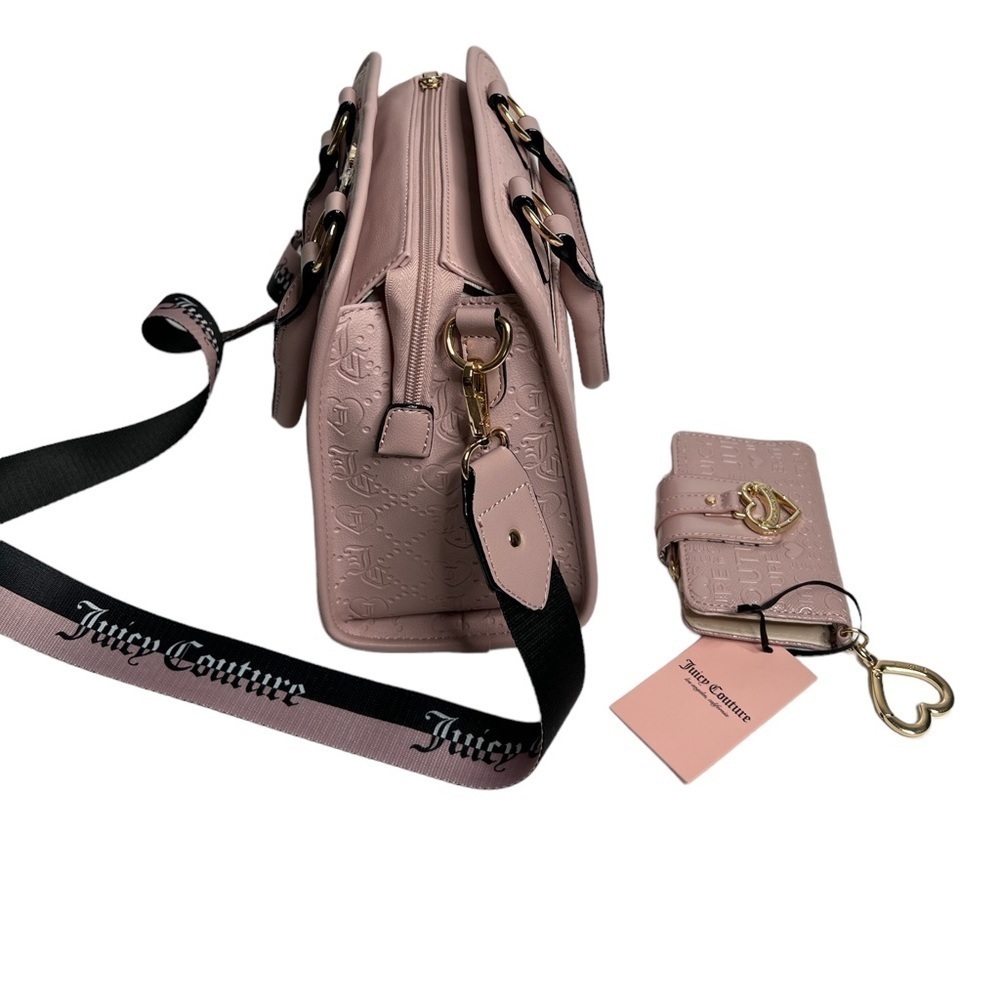 Juicy Couture Dusty Blush Charm Sure Satchel With Matching Wallet - Picture 9 of 17